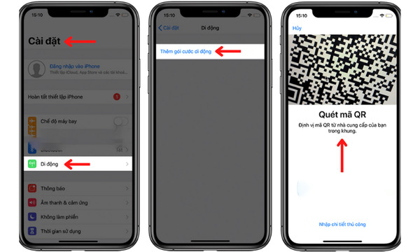 Hướng dẫn cài đặt eSIM trên điện thoại iPhone