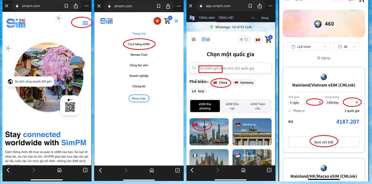 cách dùng esim Trung Quốc 