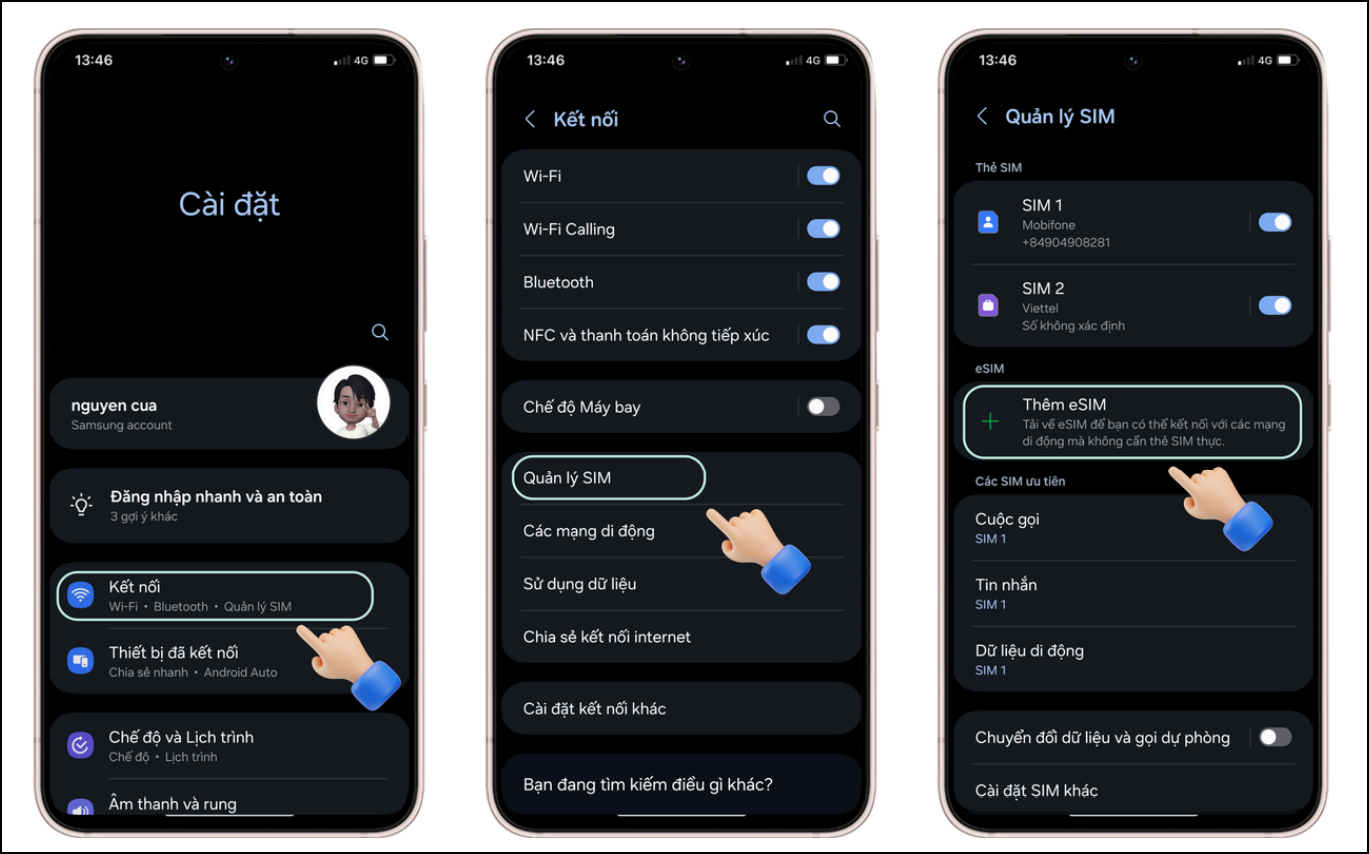 Cách kích hoạt eSIM du lịch trên Android