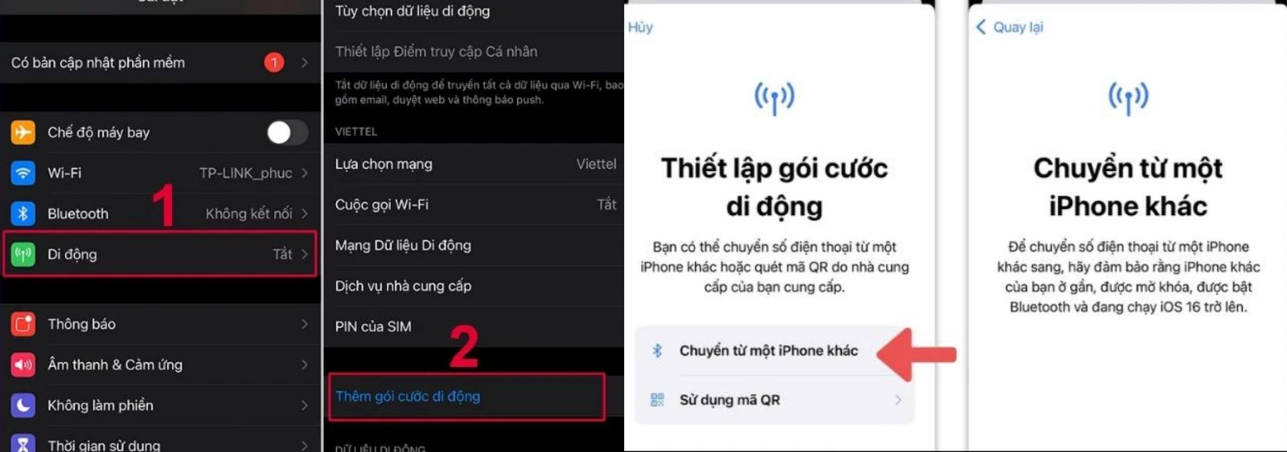 Chuyển đổi eSIM giữa 2 iPhone