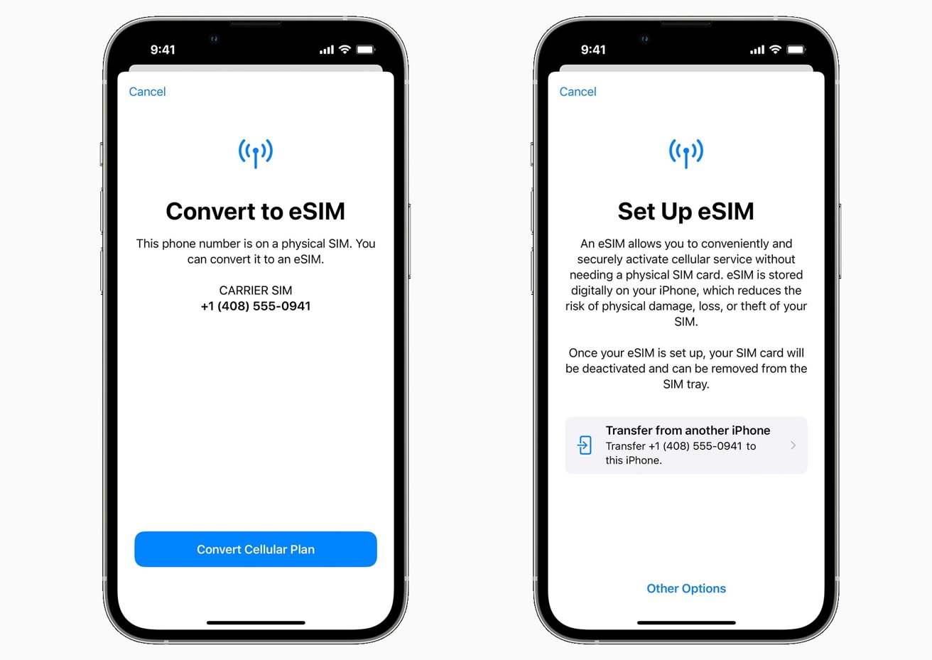 Chuyển đổi SIM vật lý sang eSIM trực tiếp trên iPhone