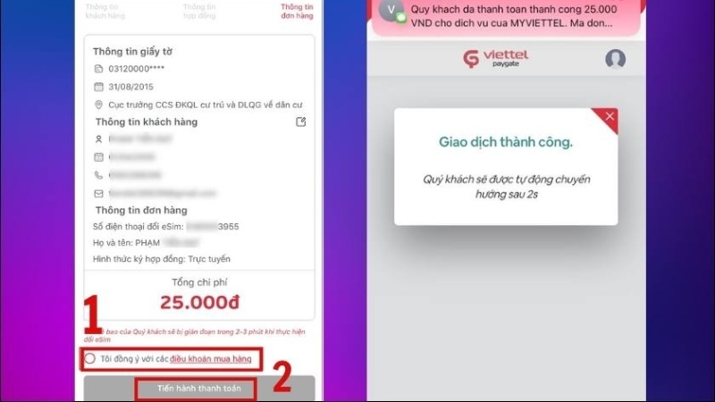 Thanh toán phí chuyển đổi