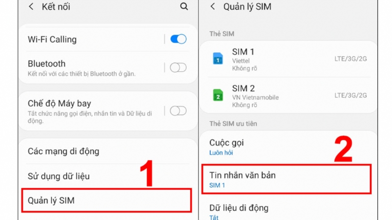 eSIM không nhận được tin nhắn: 8 nguyên nhân & Cách khắc phục triệt để 19 Tránh lỗi nhận tin nhắn do cấu hình Dual SIM chưa chính xác