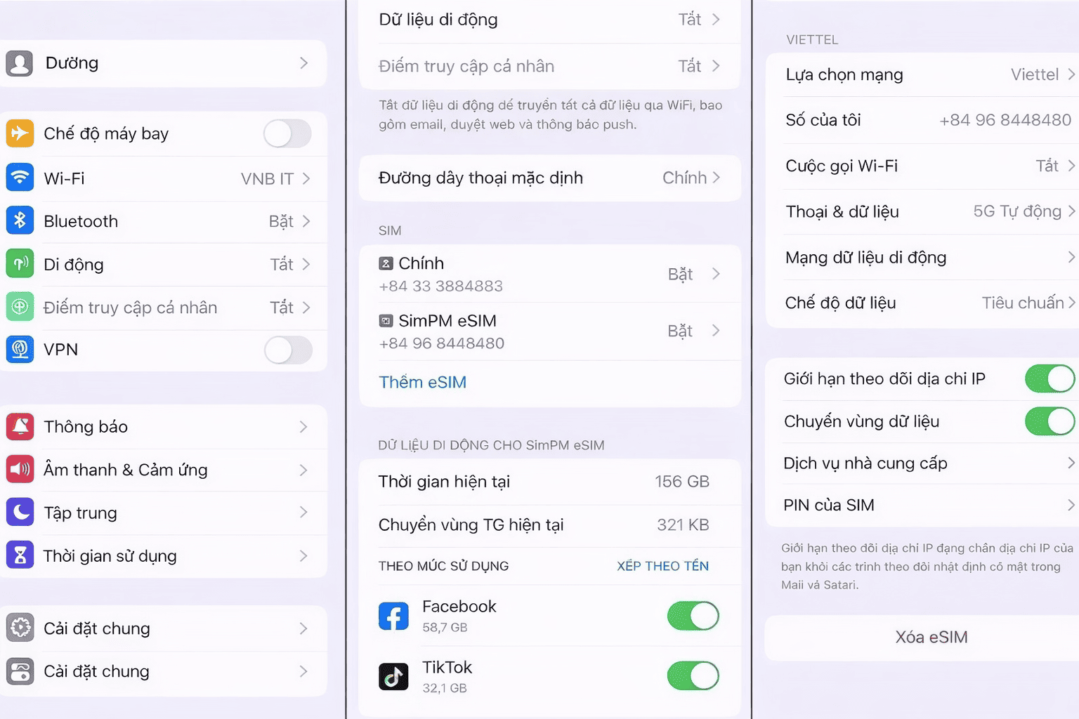 eSIM có tháo ra được không? Giải thích dễ hiểu cho người mới 6 Quản lý eSIM trên iPhone
