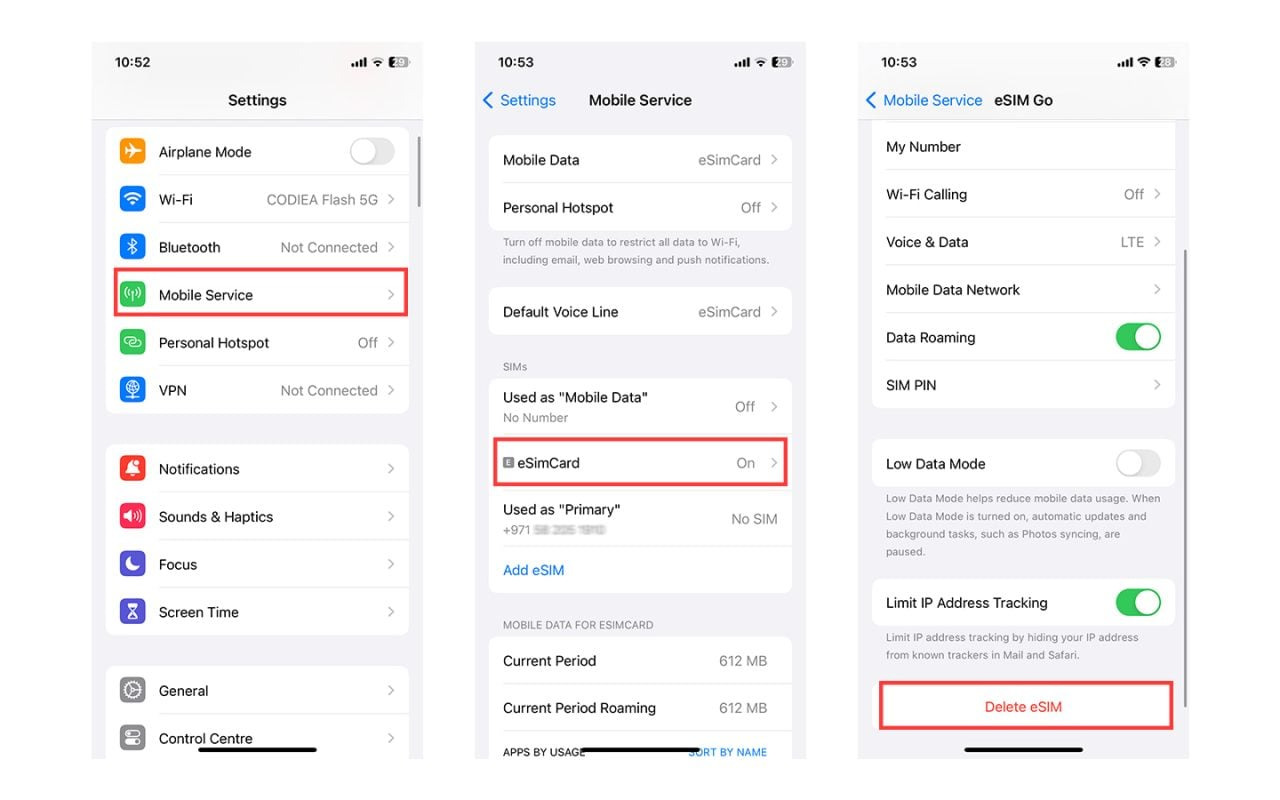 Cách huỷ eSIM trên điện thoại iPhone chi tiết từng bước