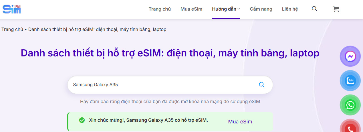 Kiểm tra nhanh tại SimPM