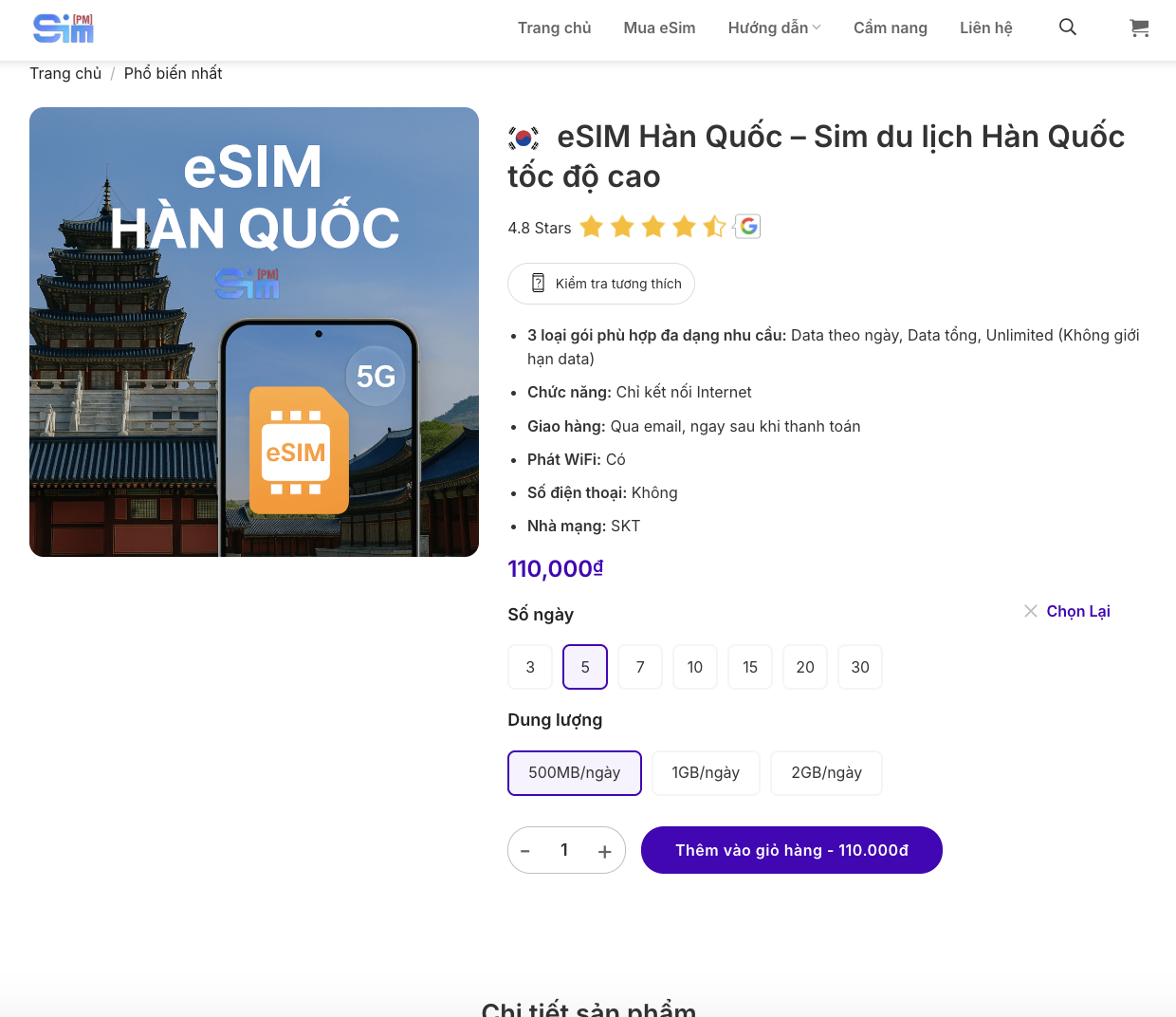 Mua sim Hàn Quốc online (đặt trước, nhận tại Việt Nam hoặc dùng eSIM)